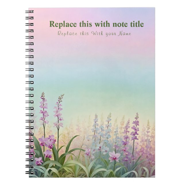 Extravagant Pastell Floral Notebook Notizblock (Vorderseite)