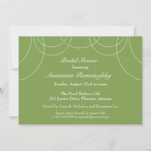 Extravagant Pearls Bridal Dusche Einladung