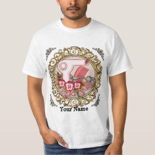 Extravagant Pink Pansy Beautician T - Shirt
