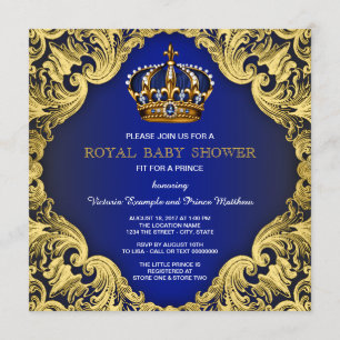 Extravagant Prince Boy Baby Shower Einladungen