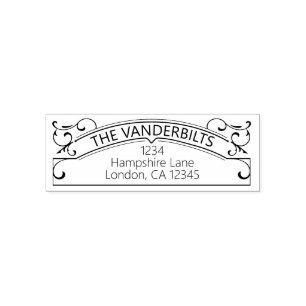 Extravagant Rich Vintag Look Rücksendeadresse Permastempel