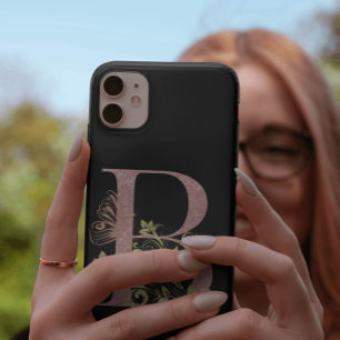 Extravagant rosa Glitzer Buchstabe B Case-Mate iPhone Hülle