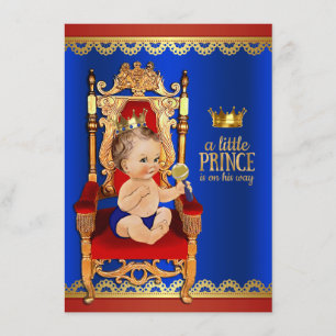Extravagant Royal Prince Baby Dusche Einladung