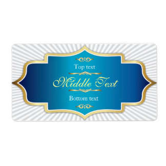 Extravagant Style Jam Jelly Label Blue