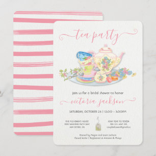 Extravagant Tee Party Geburtstag Brautparty Einladung