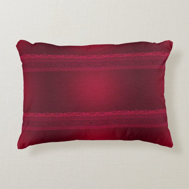 Extravagant und elegant roter Hintergrund Stilvoll Dekokissen (Vorderseite)