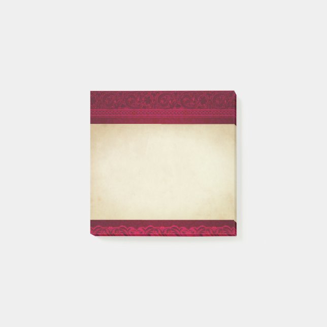 Extravagant und elegant roter Hintergrund Stilvoll Post-it Klebezettel (Vorderseite)
