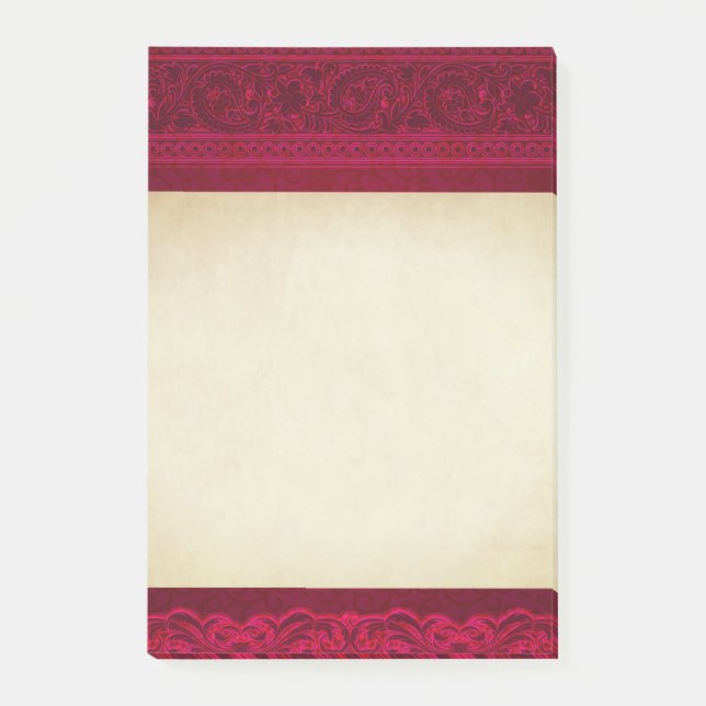 Extravagant und elegant roter Hintergrund Stilvoll Post-it Klebezettel (Vorderseite)
