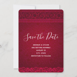 Extravagant und elegant roter Hintergrund Stilvoll Save The Date