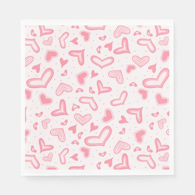 Extravagant Valentine Hearts Serviette (Vorderseite)