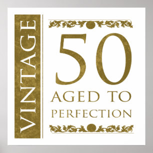 Extravagant Vintag 50. Geburtstag Poster