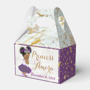 Extravagante afrikanische Prinzessin für Lila und Geschenkschachtel