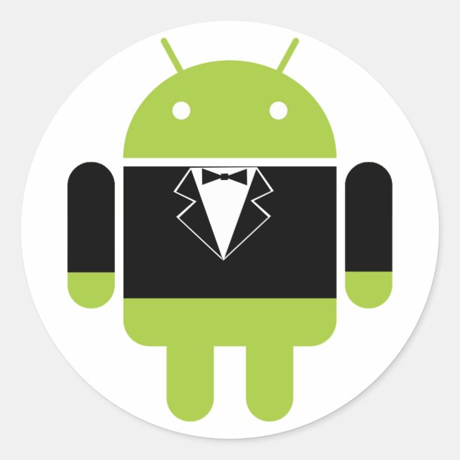 Extravagante Android-Aufkleber Runder Aufkleber (Vorderseite)