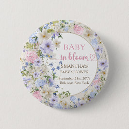 Extravagante Aquarellfarben, empfindliche Wildblum Button