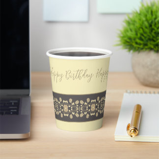 Extravagante Beige und Creme Pappbecher