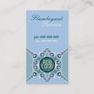 Extravagante blaue aquamarine Geschäfts-Karte Visitenkarte