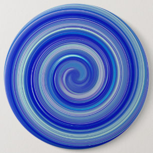 Extravagante Blauspirale Button