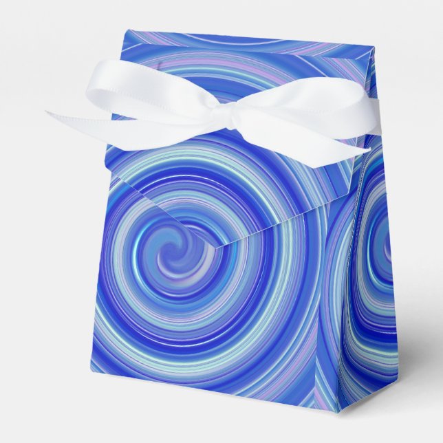 Extravagante Blauspirale Geschenkschachtel (Vorderseite)