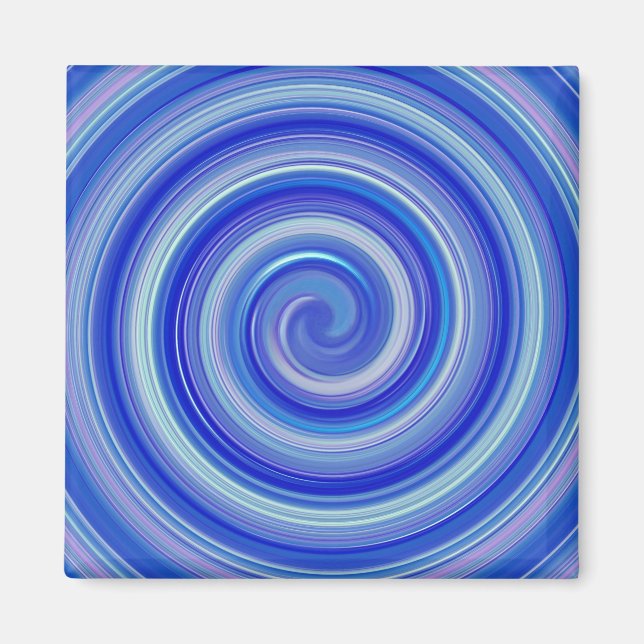 Extravagante Blauspirale Magnet (Vorne)