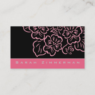Extravagante Blumenkarte Rose Rosa Visitenkarte