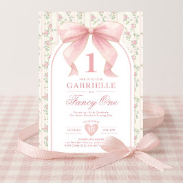 Extravagante Blush Bow eine Liebe Shack 1. Geburts Einladung