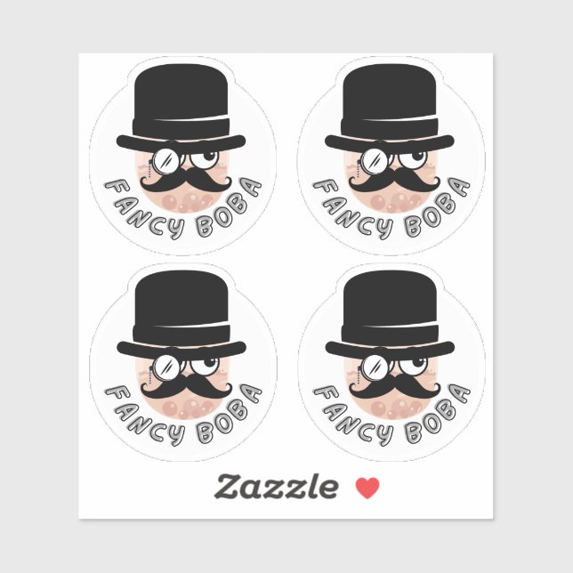 Extravagante Boba-Packung mit 4 Aufkleber (Blatt)