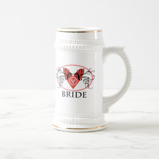 Extravagante Braut Bierglas
