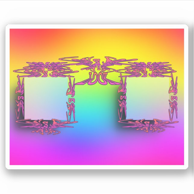 EXTRAVAGANTE Brillenaufkleber ansehen Aufkleber (Vorderseite)