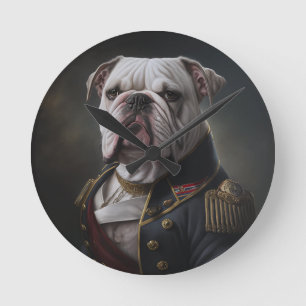Extravagante Bulldog-Uhr Runde Wanduhr