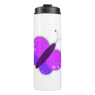 Extravagante Butterfly Insekt Pink Violet Thermosbecher