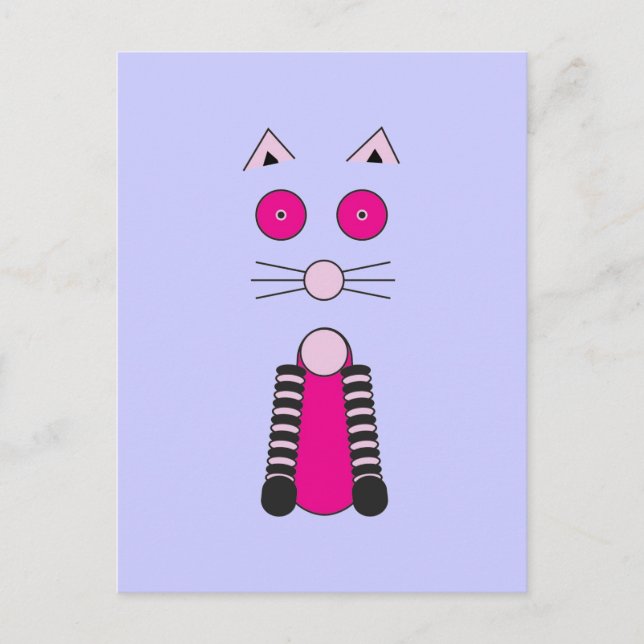 EXTRAVAGANTE CAT POSTKARTE (Vorderseite)