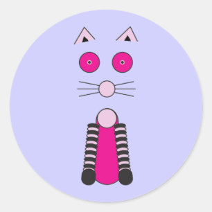 EXTRAVAGANTE CAT RUNDER AUFKLEBER