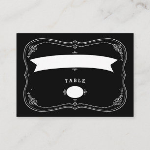 Extravagante Chalkboard Vintage Wedding Card Platzkarte