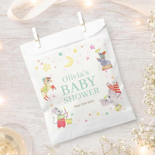 Extravagante Circus Karneval Animals Kinderdusche Geschenktütchen (Ausgeschnitten)