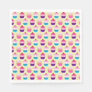 Extravagante Cupcakes Geburtstag Serviette