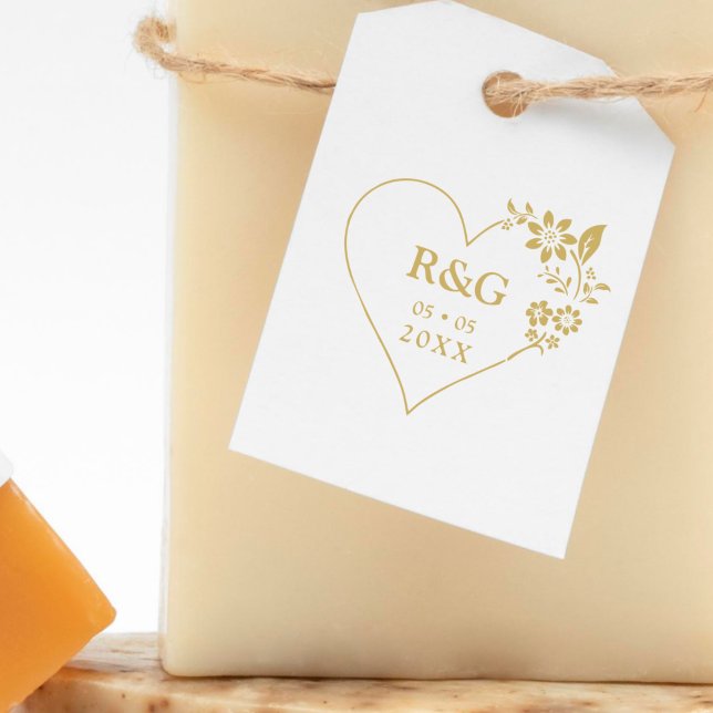 Extravagante Einfache Initialen Hochzeit Blume Grö Gummistempel (Von Creator hochgeladen)