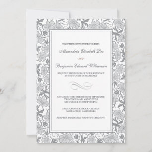 Extravagante Einladung zur Platinhochzeit