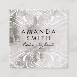 Extravagante Elemente Marmor Quadratische Visitenkarte