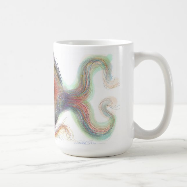 Extravagante Fantasie-Fisch-Tasse Kaffeetasse (Rechts)