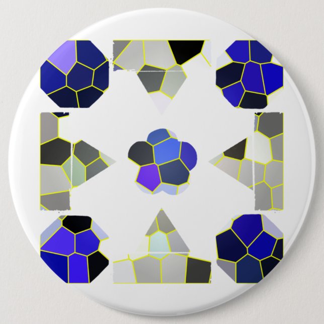 Extravagante Farbbilder, grau und blau Button (Vorderseite)