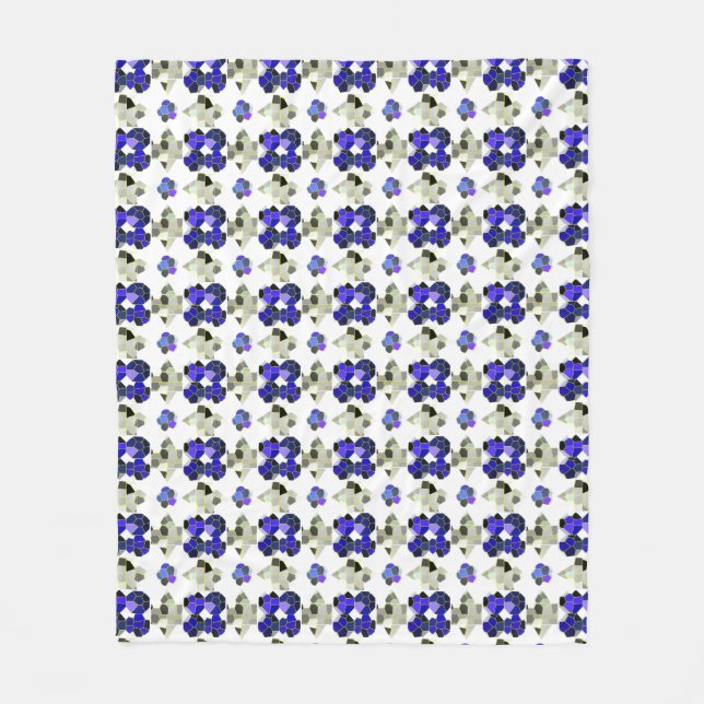 Extravagante Farbbilder, grau und blau Fleecedecke (Vorderseite)