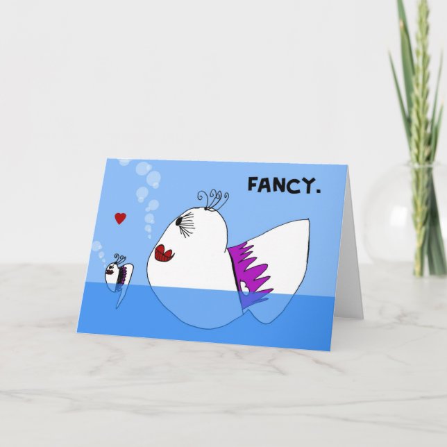 Extravagante Fischnotecard Karte (Vorderseite)