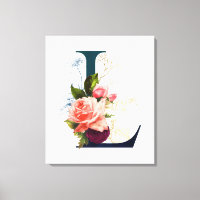 Extravagante florale Monogramm Letter L