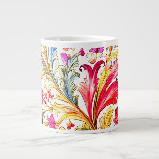 Extravagante florentinische Design Wasserfarben-Bl Jumbo-Tasse