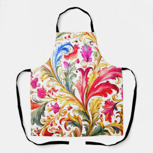 Extravagante florentinische Design Wasserfarben-Bl Schürze