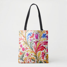 Extravagante florentinische Design Wasserfarben-Bl Tasche