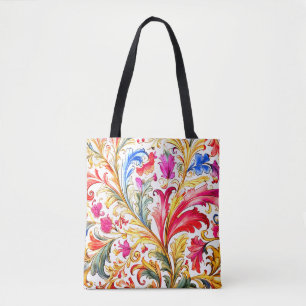 Extravagante florentinische Design Wasserfarben-Bl Tasche