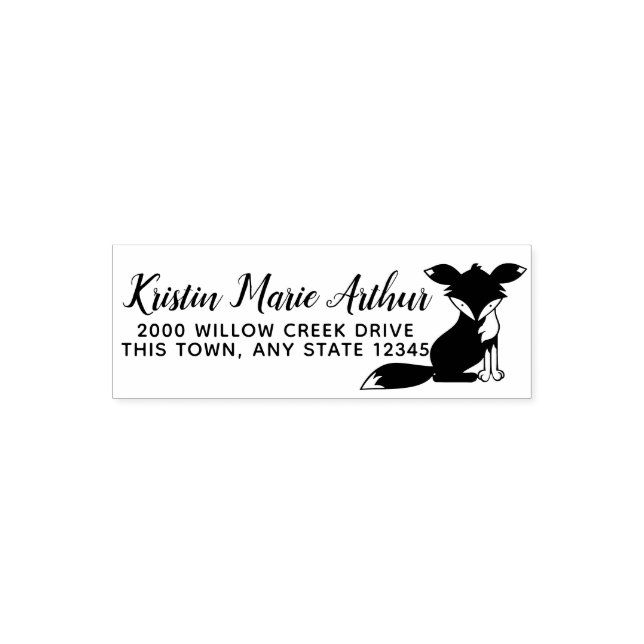 Extravagante Fox-Adresse Permastempel (Design)