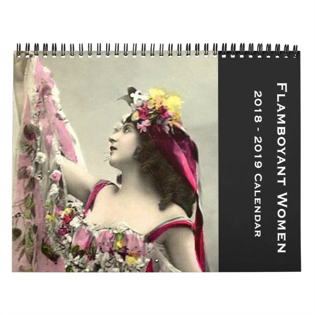 Extravagante Frauen-12-monatiger Anfang im Kalender (Titelbild)