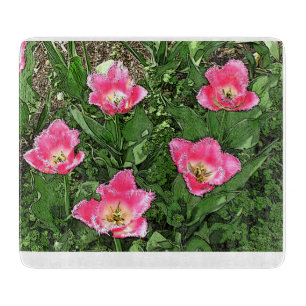 "EXTRAVAGANTE FRILLEN UND WEISSE, FRINGTE TULIPS/G SCHNEIDEBRETT